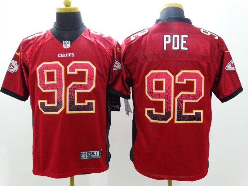 Men's Kansas City Chiefs Dontari Poe #92 Red Game Jerseys