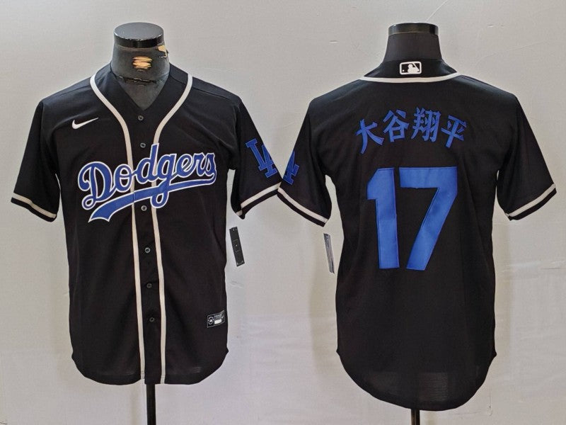 Men's Los Angeles Dodgers Shohei Ohtani #17 Black Game Jerseys