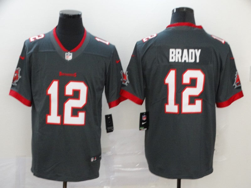 Men's Tampa Bay Buccaneers Tom Brady #12 Gray Game Jerseys