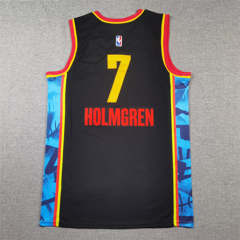 Unisex Oklahoma City Thunder 2024/25 Embroidered Swingman Jersey City Edition