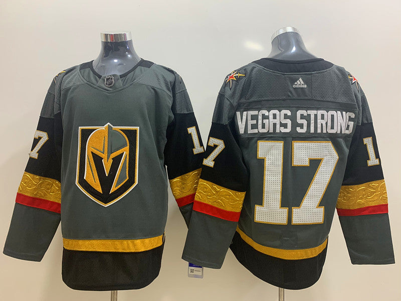 Men's Vegas Golden Knights #17 Gray Breakaway Player Jerseys