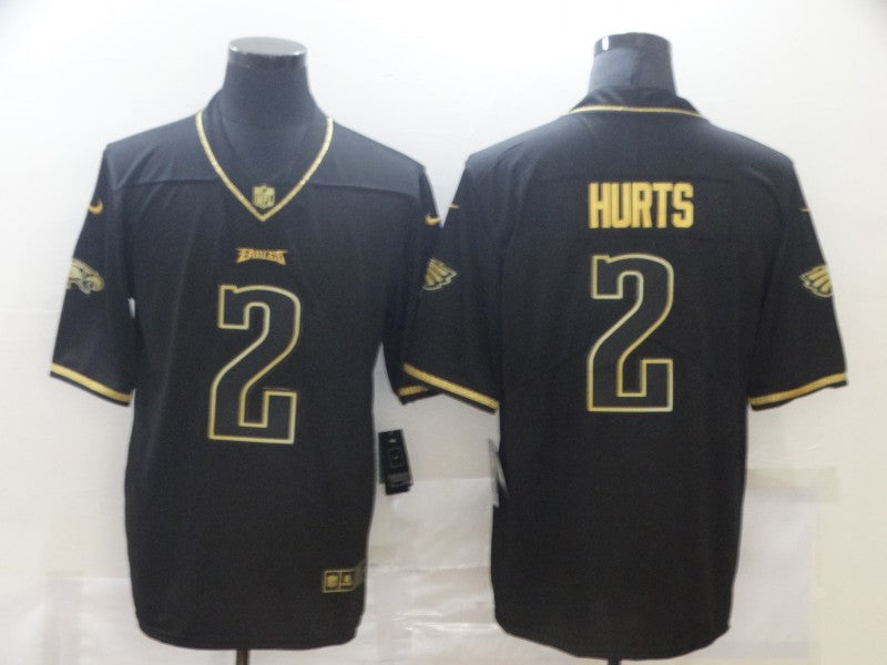 Men's Philadelphia Eagles Jalen Hurts #2 Black Game Player Jerseys