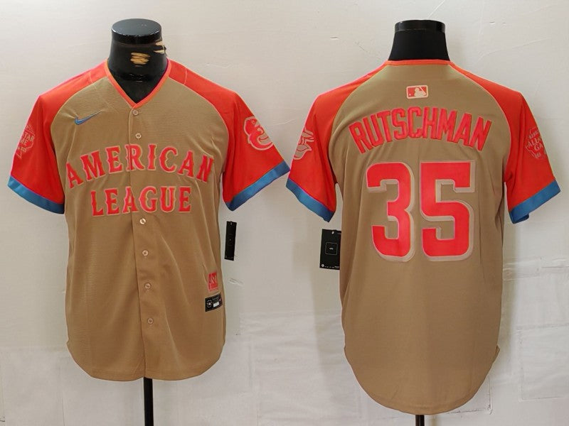 Men's American League Adley Rutschman #35 Cream 2024 MLB All-Star Game Limited Player Jerseys