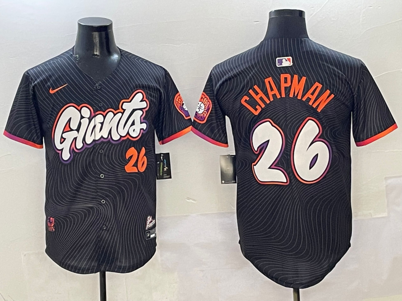 Men's San Francisco Giants Matt Chapman #26 Black 2025 City Connect Limited Player Jerseys