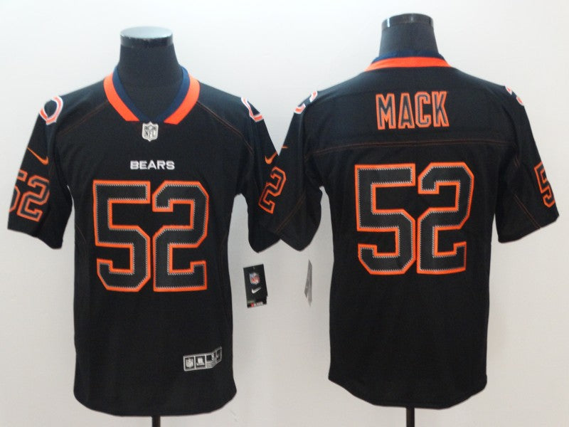 Men's Chicago Bears Khalil Mack #52 Black Game Player Jerseys