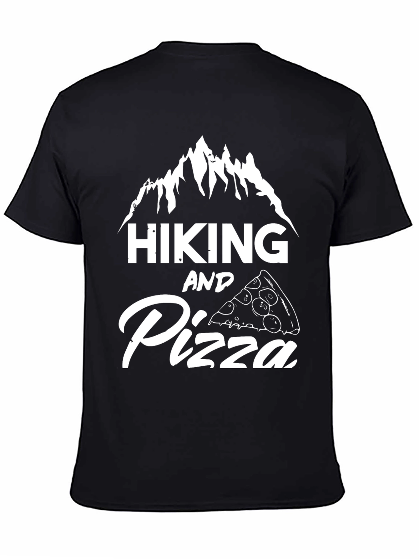 Hiking and Pizza Graphic T-Shirt