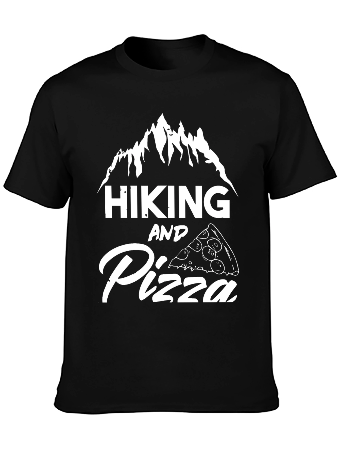 Hiking and Pizza Graphic T-Shirt