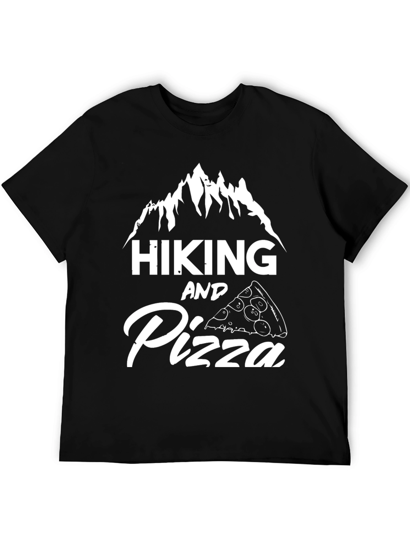 Hiking and Pizza Graphic T-Shirt
