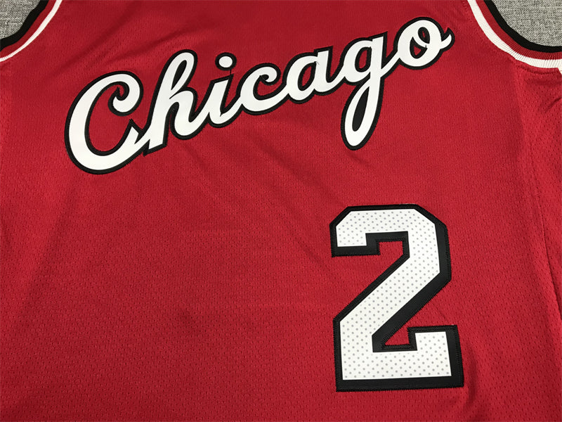 Men's Chicago Bulls Lonzo Ball #2 Red 2021/22 Swingman Jerseys