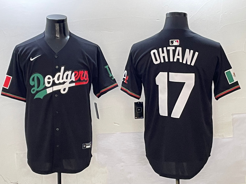 Men's Los Angeles Dodgers Shohei Ohtani Black Game Player Jerseys