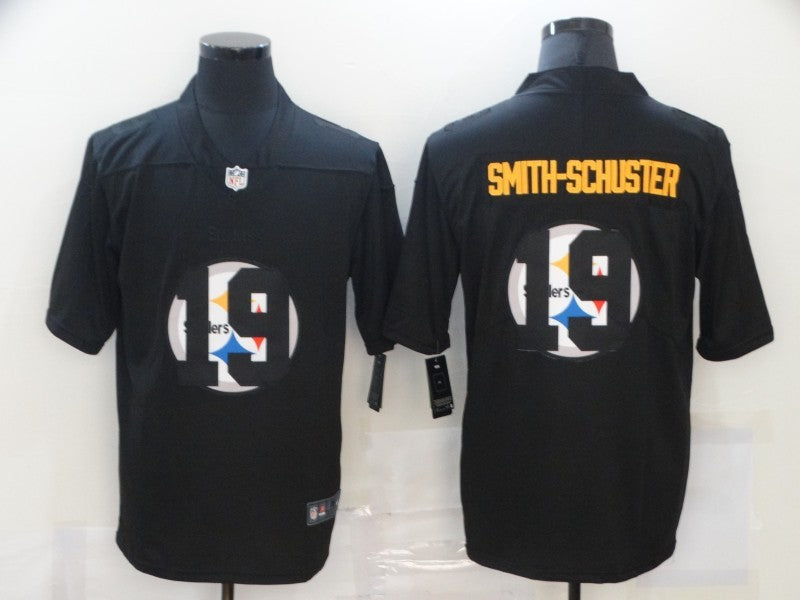 Men's Pittsburgh Steelers #19 JuJu Smith-Schuster Black Team Game Jerseys