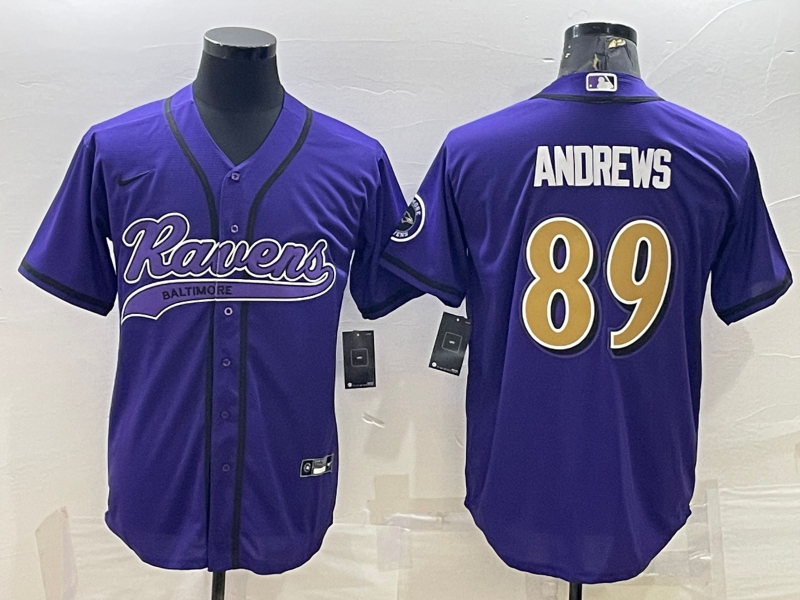 Men's Baltimore Ravens Mark Andrews #89 Purple Player Jerseys Joint Edition