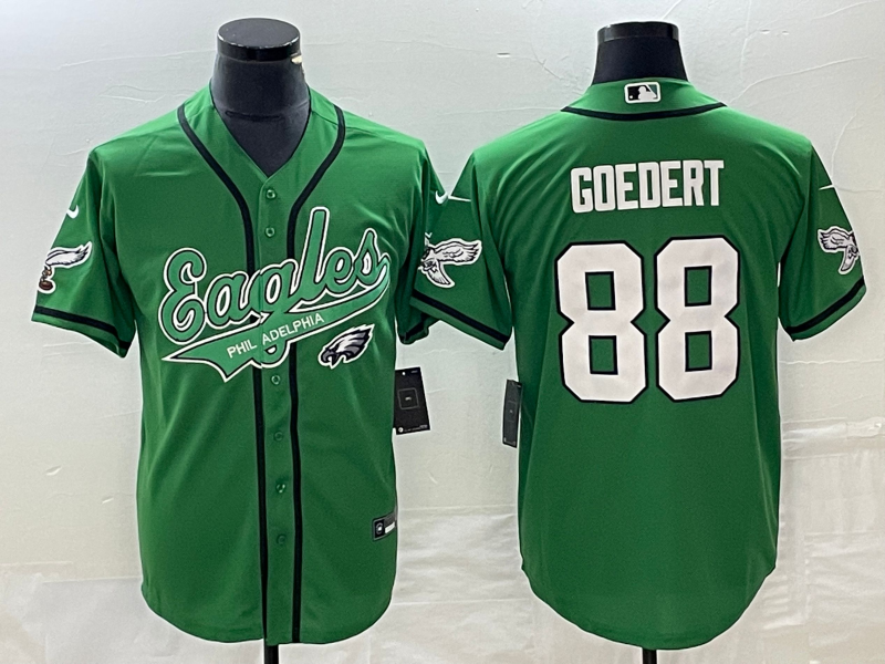 Men's Philadelphia Eagles Dallas Goedert #88 Kelly Green Game Jerseys Joint Edition