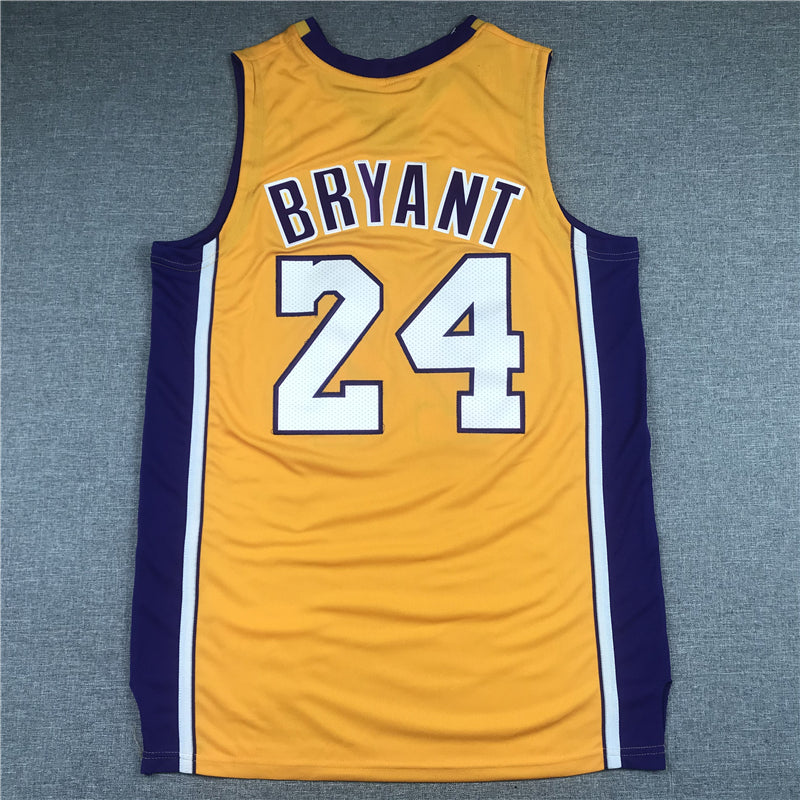 Men's Los Angeles Lakers Kobe Bryant #24 Yellow Swingman Player Jerseys