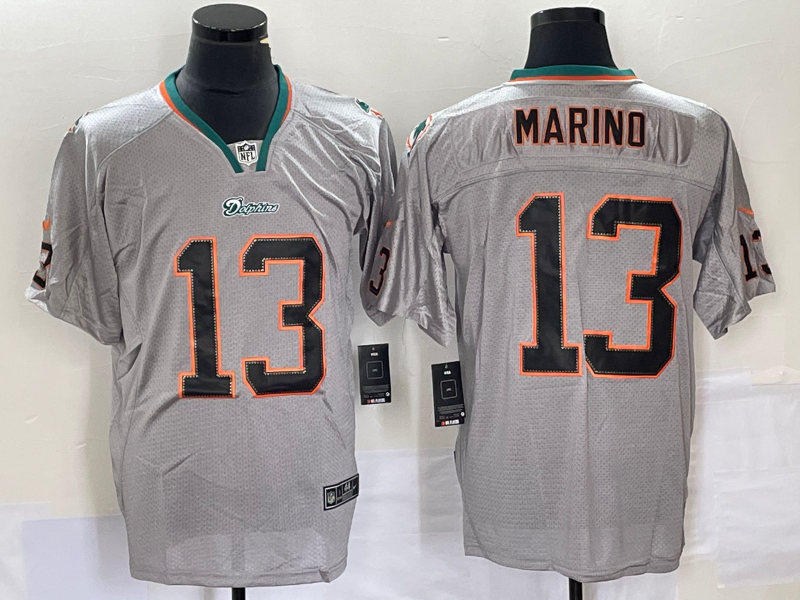Men's Miami Dolphins Dan Marino #13 Gray Player Jerseys