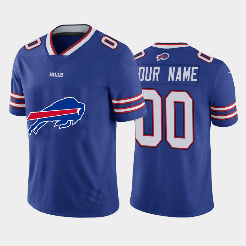 Custom1 Buffalo Bills Royal Team Big Logo Vapor Untouchable Limited Jerseys Stitched Jerseys Football Jerseys
