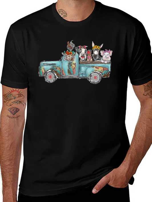 Vintage Farm Animal Truck Graphic Tee