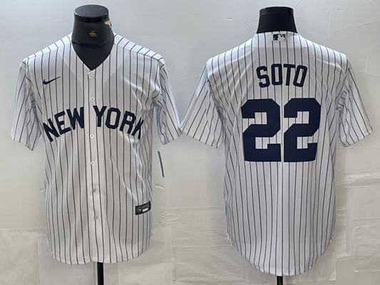 Men's New York Yankees Juan Soto #22 White Limited Jerseys