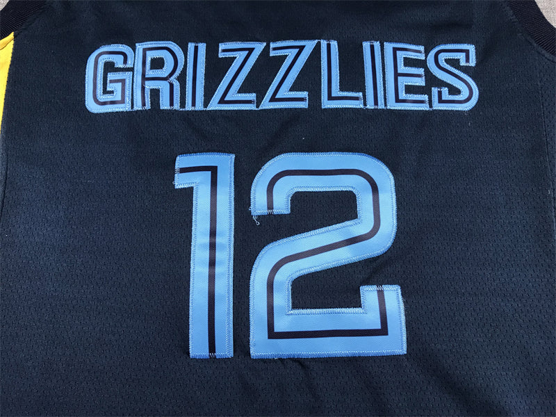 Men's Memphis Grizzlies Ja Morant #12 Navy Fast Break Replica Jerseys