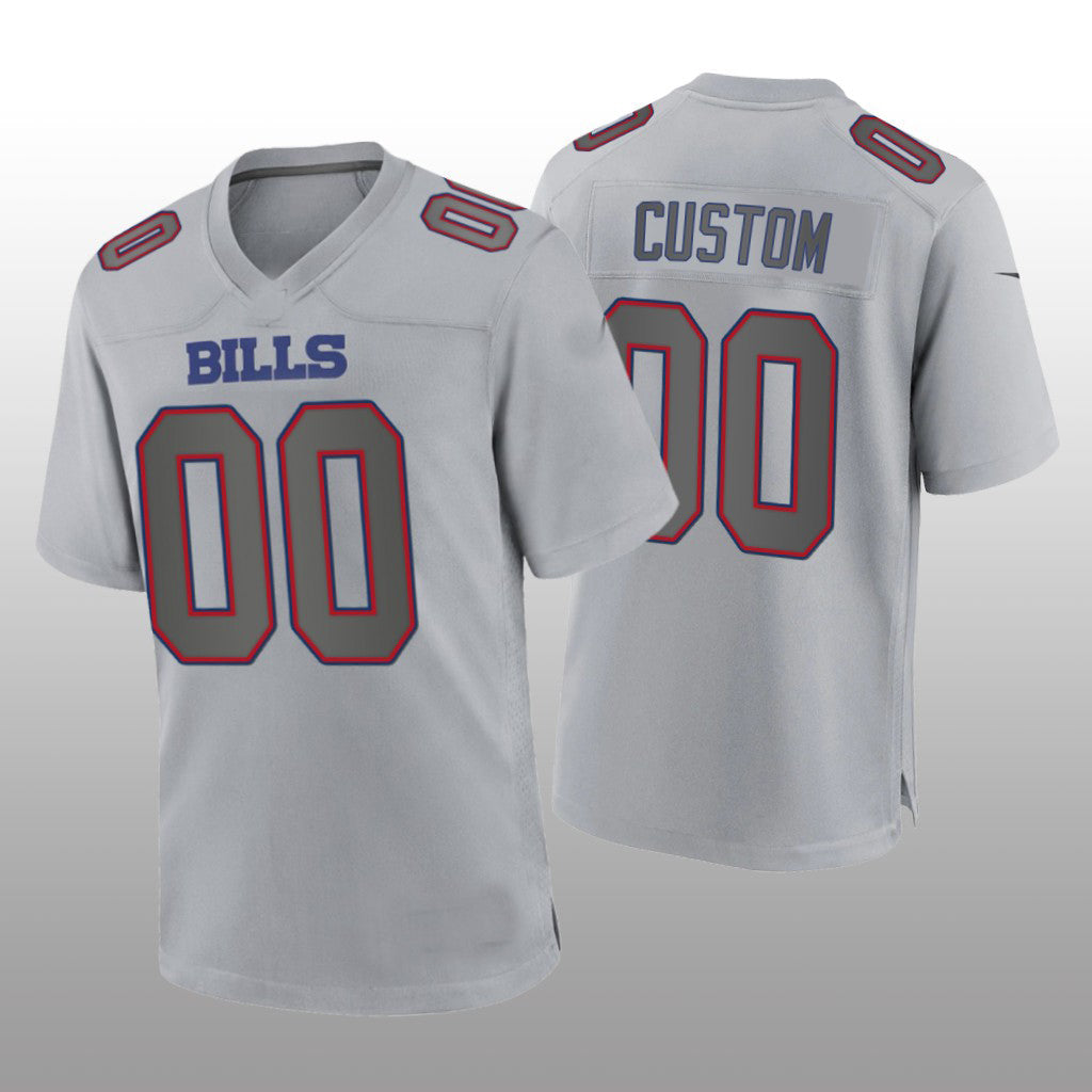 Custom1 Buffalo Bills Gray Atmosphere Game Jerseys Stitched Jerseys Football Jerseys
