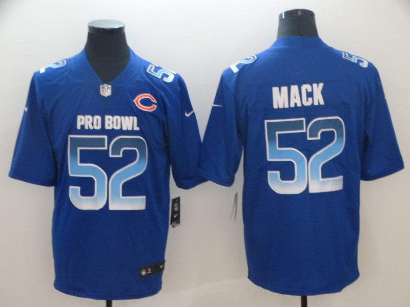 Men's Chicago Bears Khalil Mack #52 Blue All Star Game Jerseys