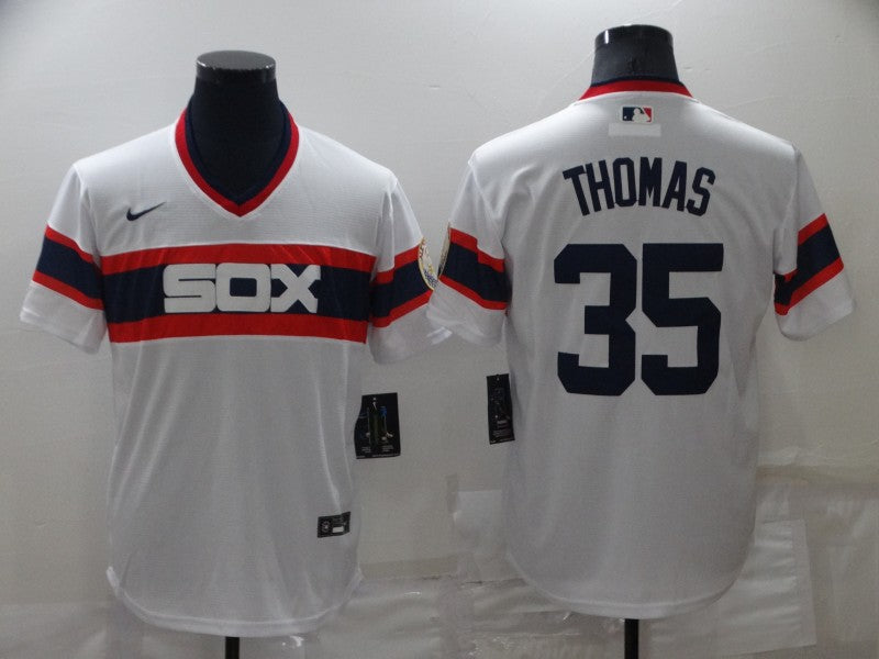 Men's Chicago White Sox Frank Thomas #35 White Replica Player Jerseys