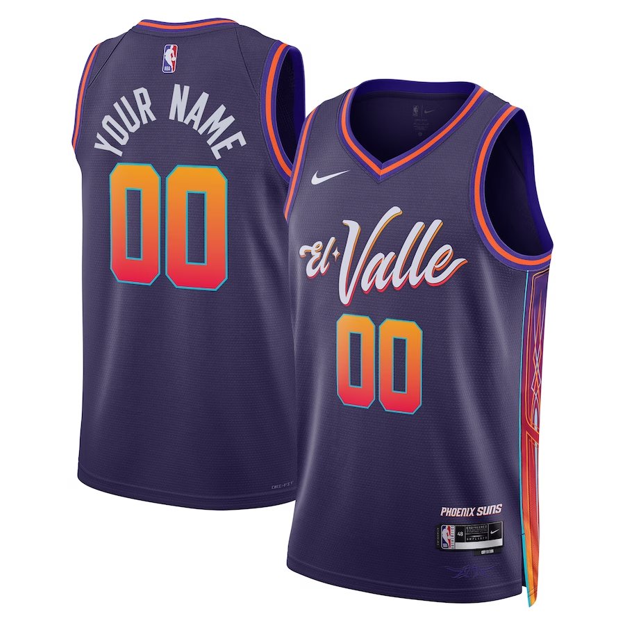 Men's Phoenix Suns Purple 2023/24 Custom Swingman Jerseys - City Edition