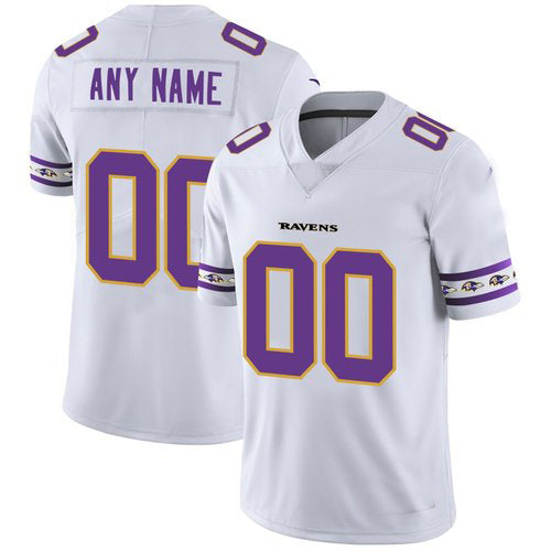 Custom1 Baltimore Ravens White Team Logo Vapor Limited Jerseys Stitched American Football Jerseys