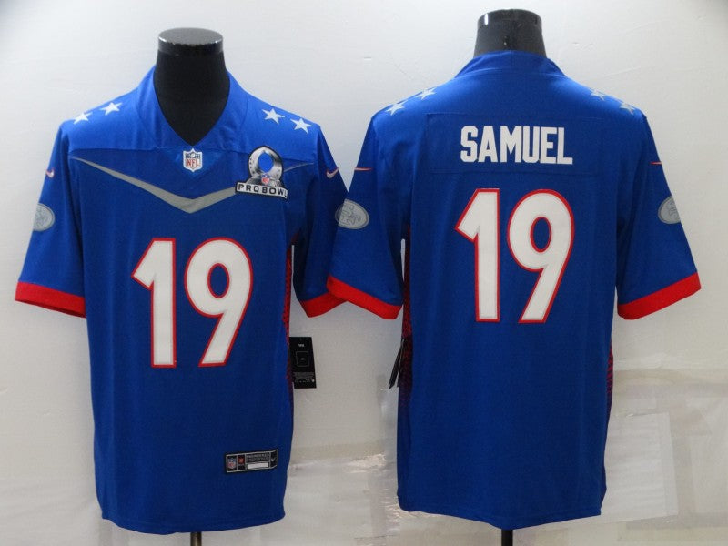 Men's San Francisco 49ers Deebo Samuel #19 Blue ALL STAR Game Jerseys