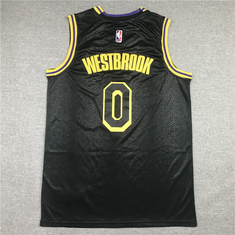 Men's Los Angeles Lakers Russell Westbrook Black City Edition Swingman Jerseys