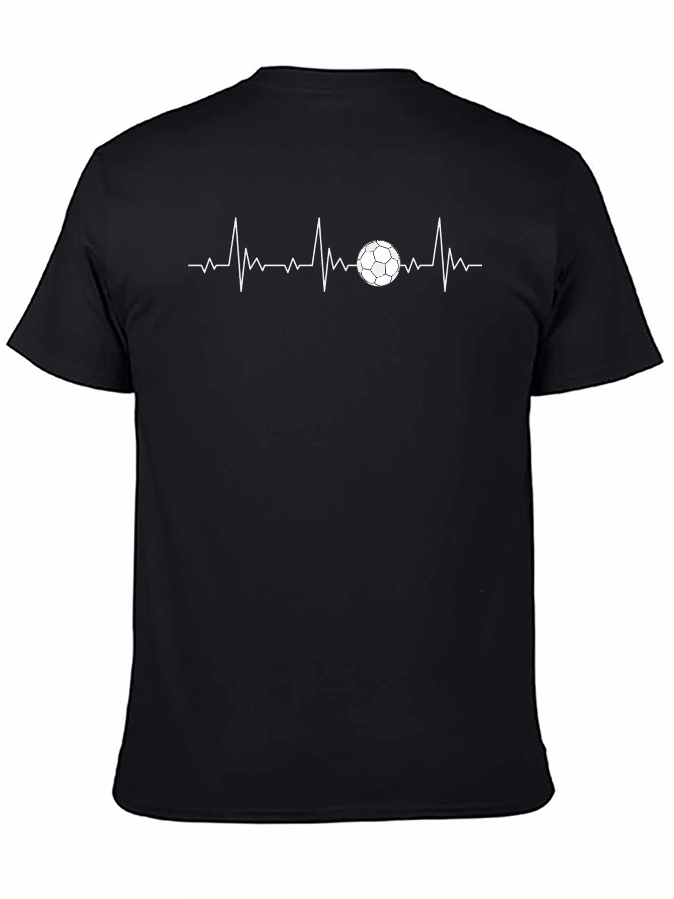 Soccer Heartbeat T-Shirt - Black