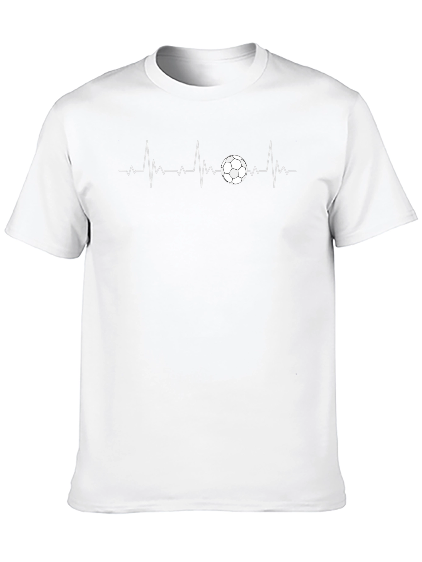Soccer Heartbeat T-Shirt - Black