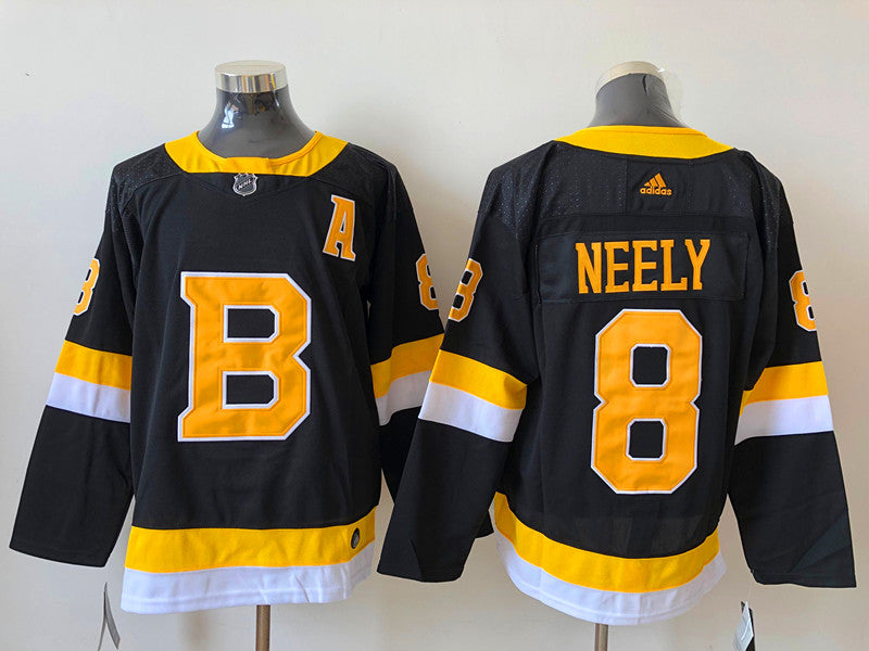 Men's Boston Bruins Cam Neely #8 Black Replica Player Jerseys
