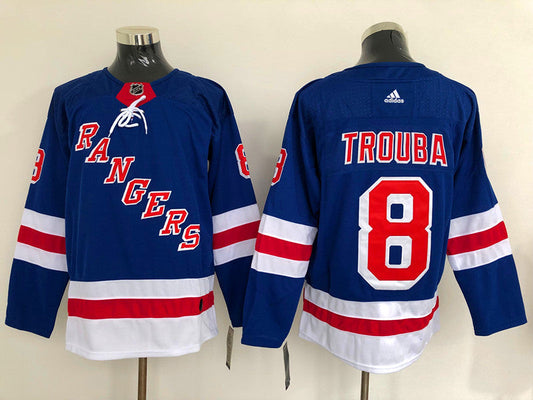Men's New York Rangers Jacob Trouba #8 Blue Player Game Jerseys