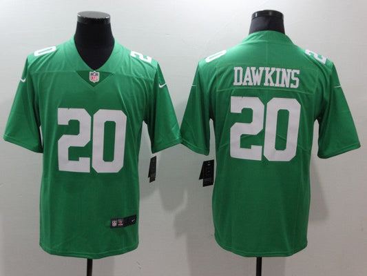 Men's Philadelphia Eagles Brian Dawkins #20 Green Game Player Jerseys