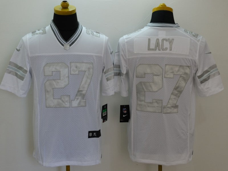 Men's Green Bay Packers Eddie Lacy #27 White Game Jerseys