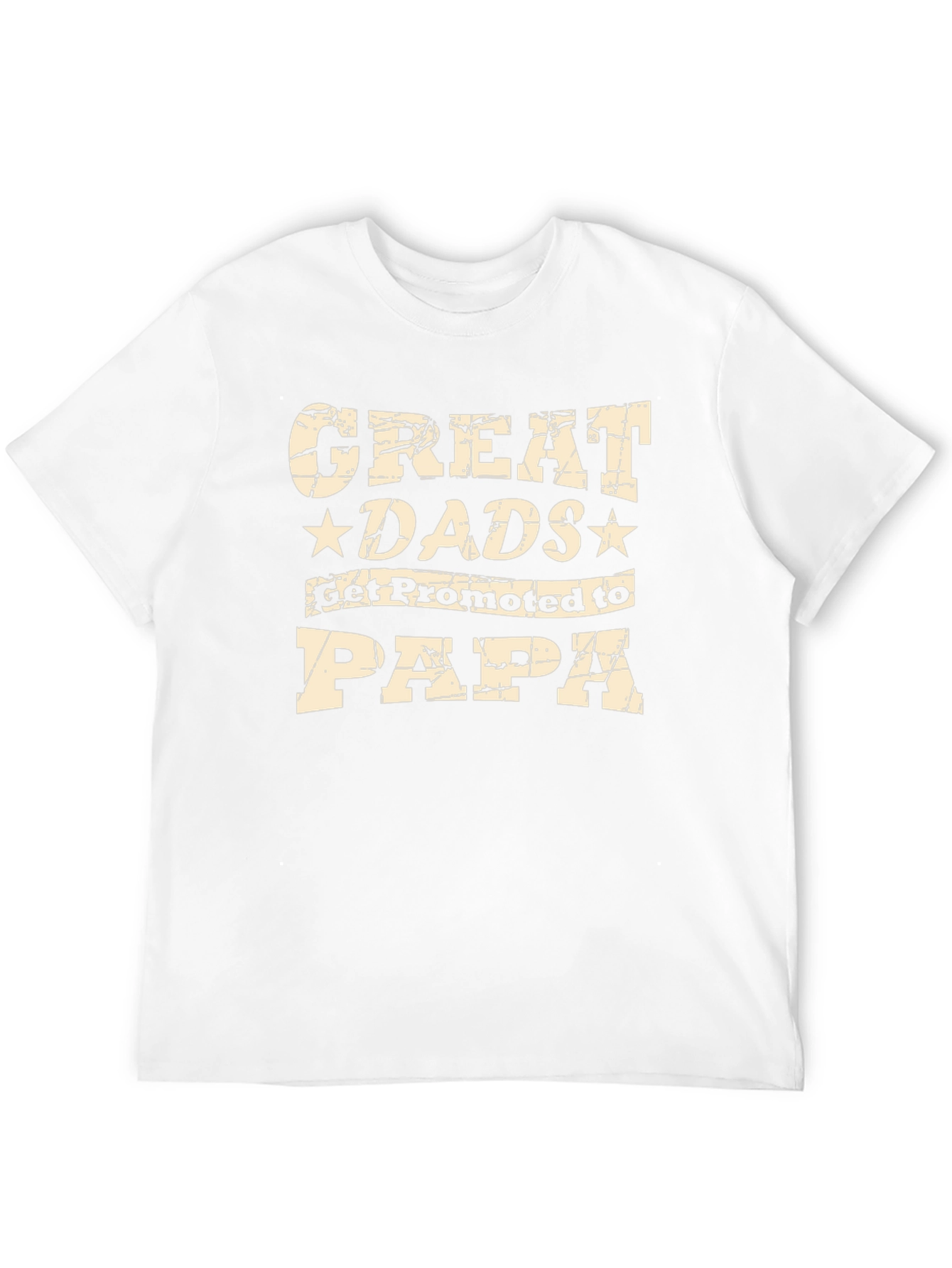 Great Dads Get Promoted to Papa Black T-Shirt