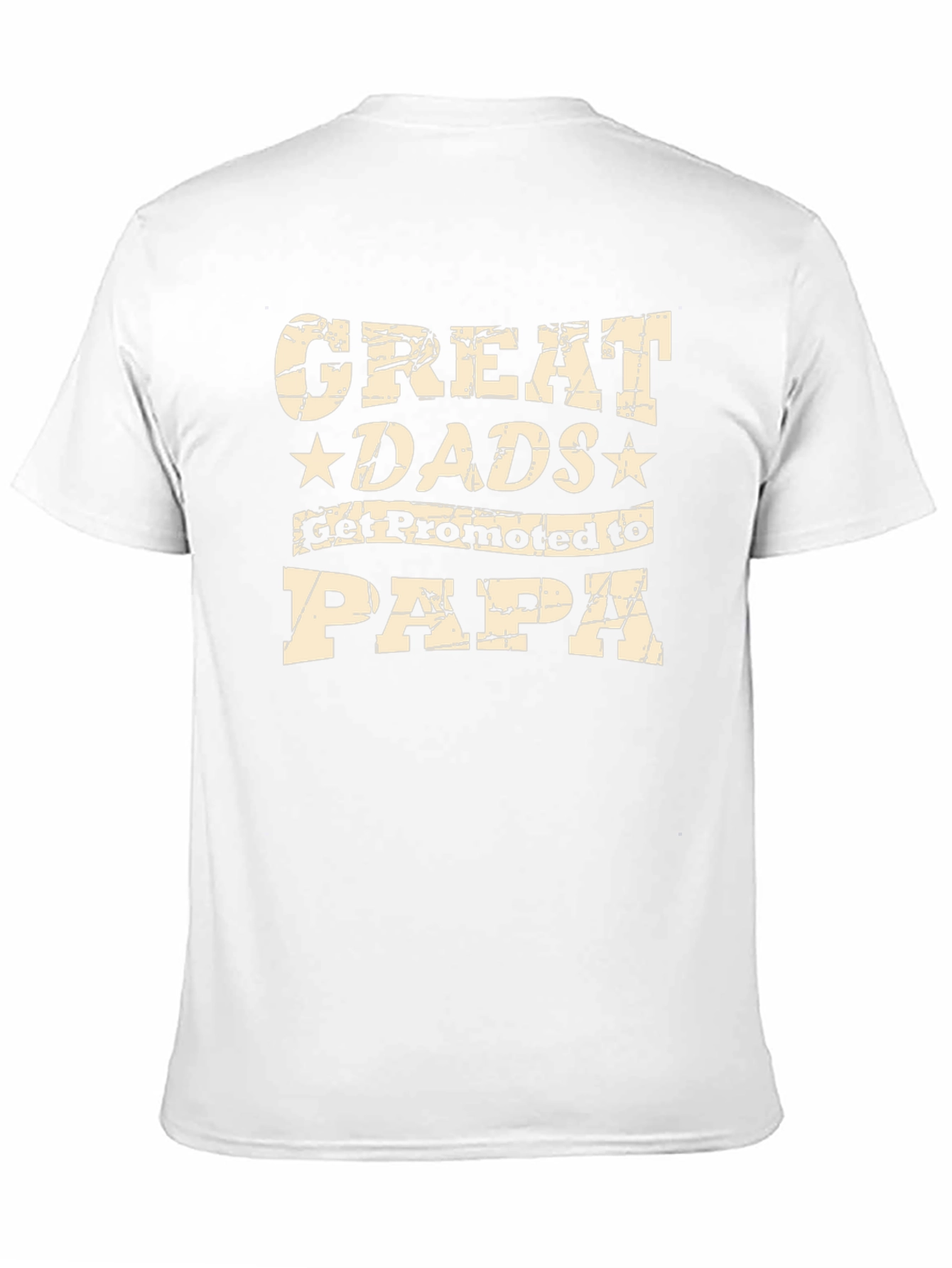 Great Dads Get Promoted to Papa Black T-Shirt