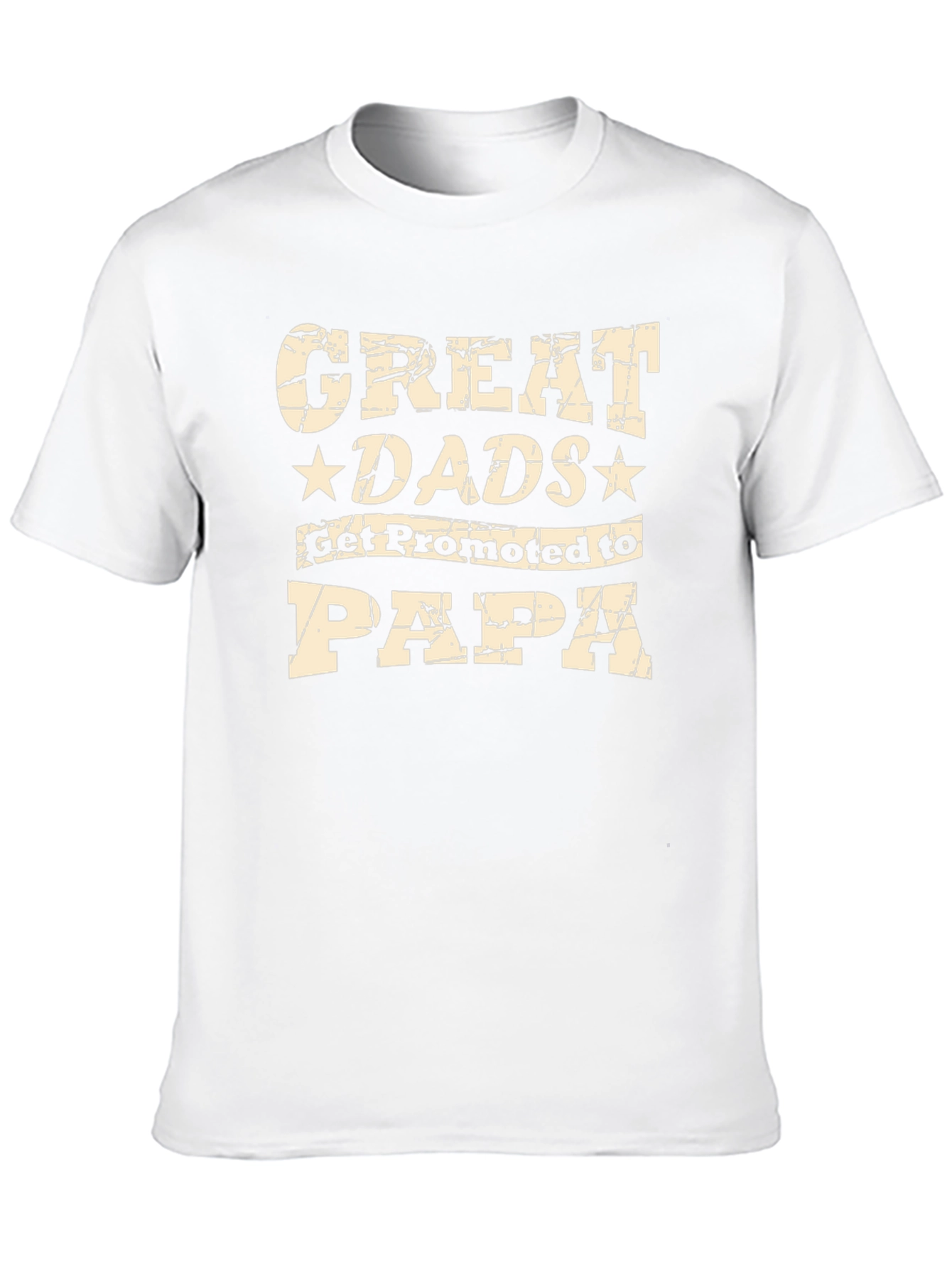 Great Dads Get Promoted to Papa Black T-Shirt