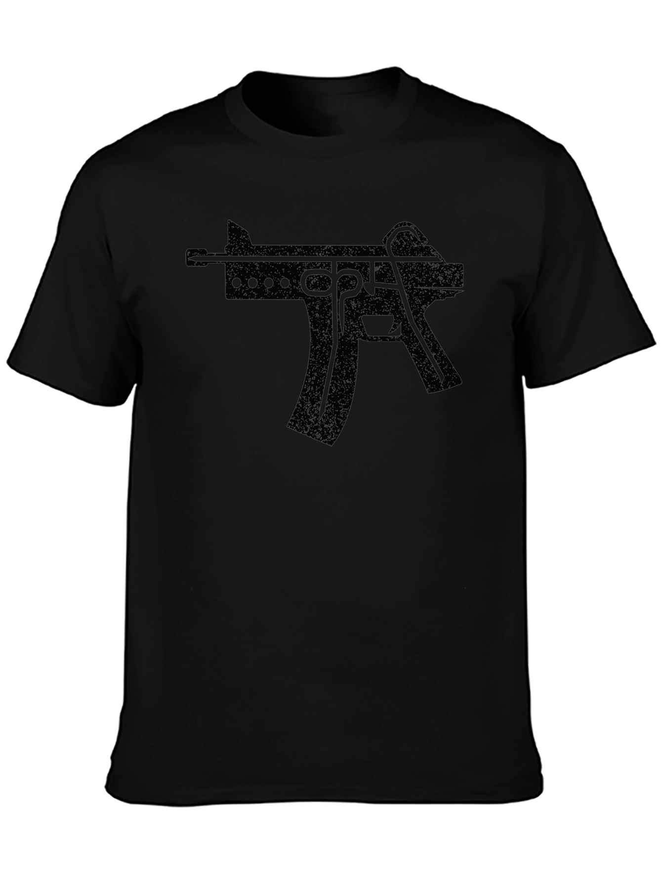 Black Gun Graphic T-Shirt - Edgy Streetwear