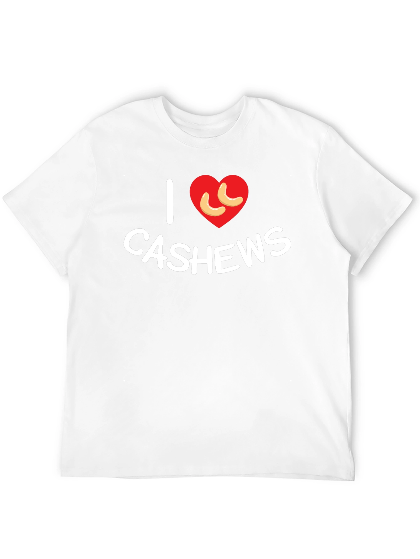 I Heart Cashews Black T-Shirt - Nut Lover Tee