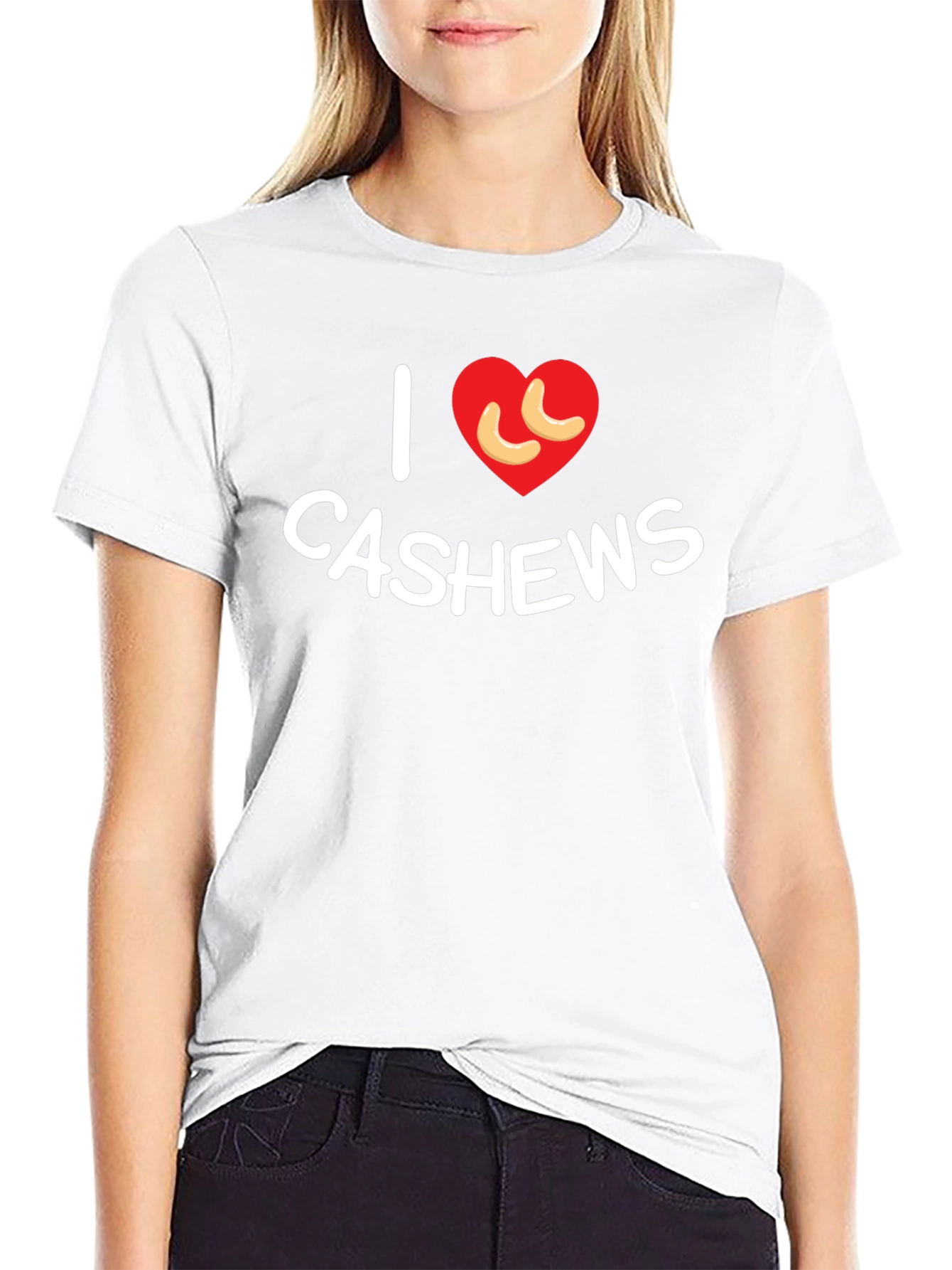 I Heart Cashews Black T-Shirt - Nut Lover Tee
