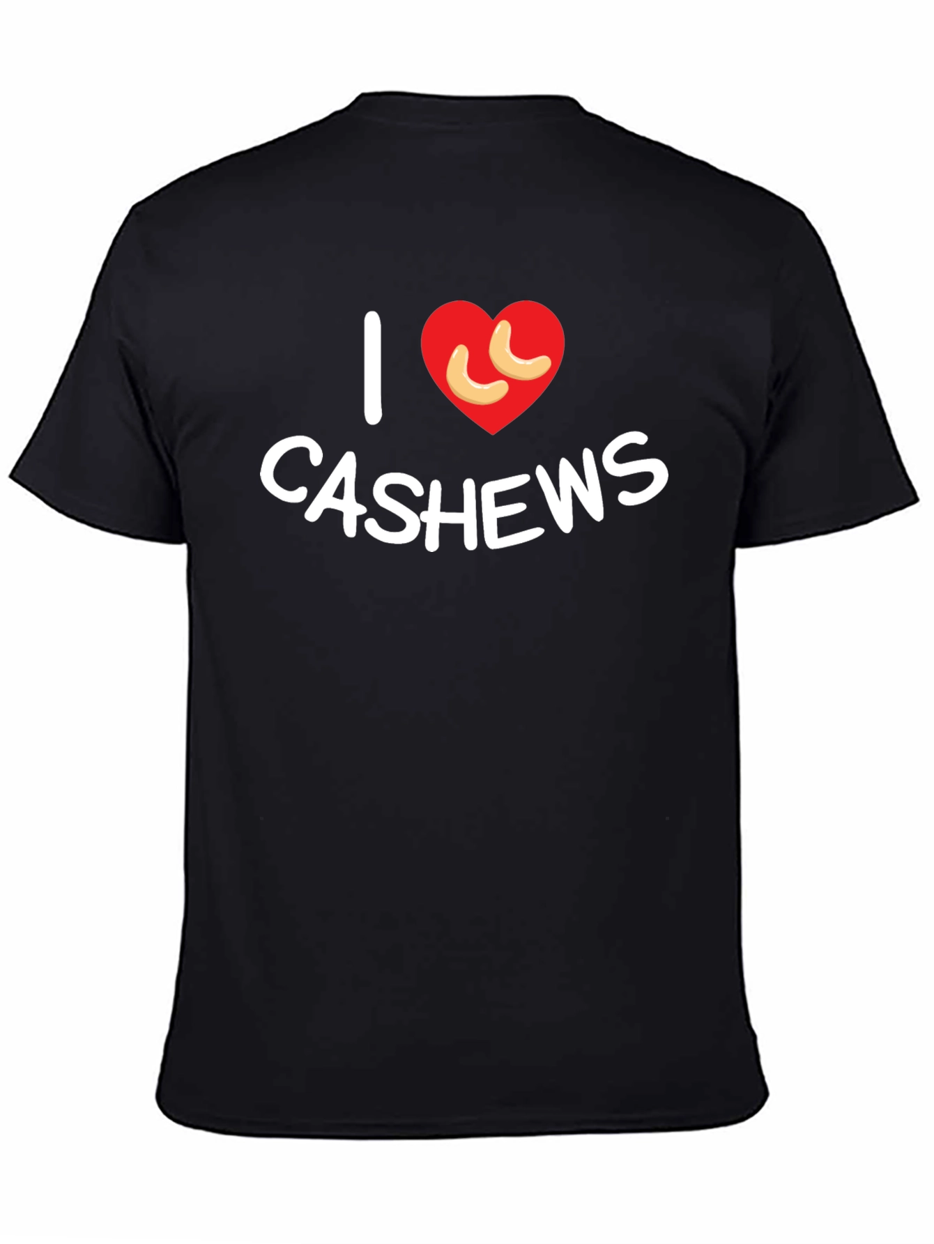I Heart Cashews Black T-Shirt - Nut Lover Tee