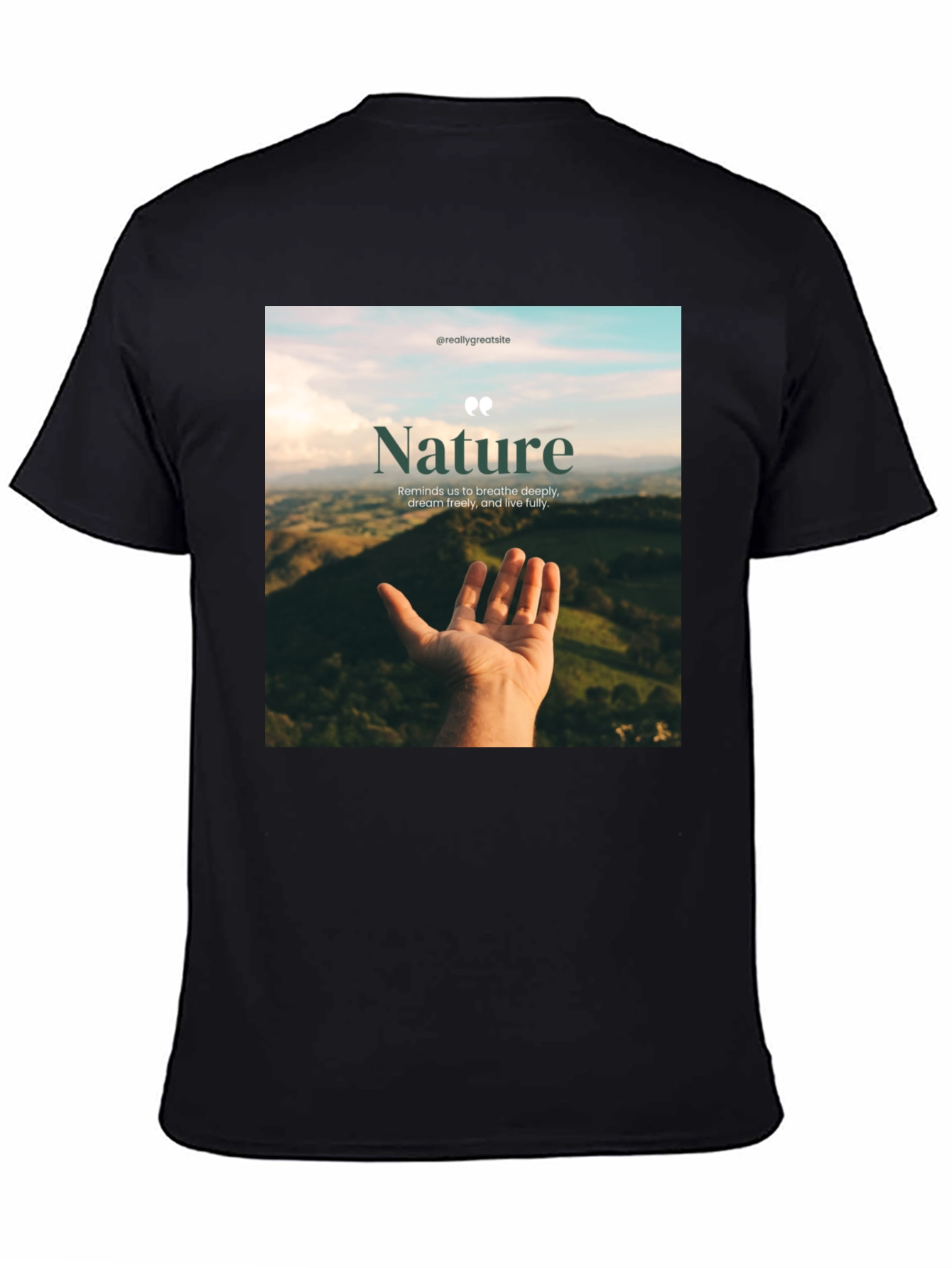 Nature Inspired Graphic Tee - Breath Deeply