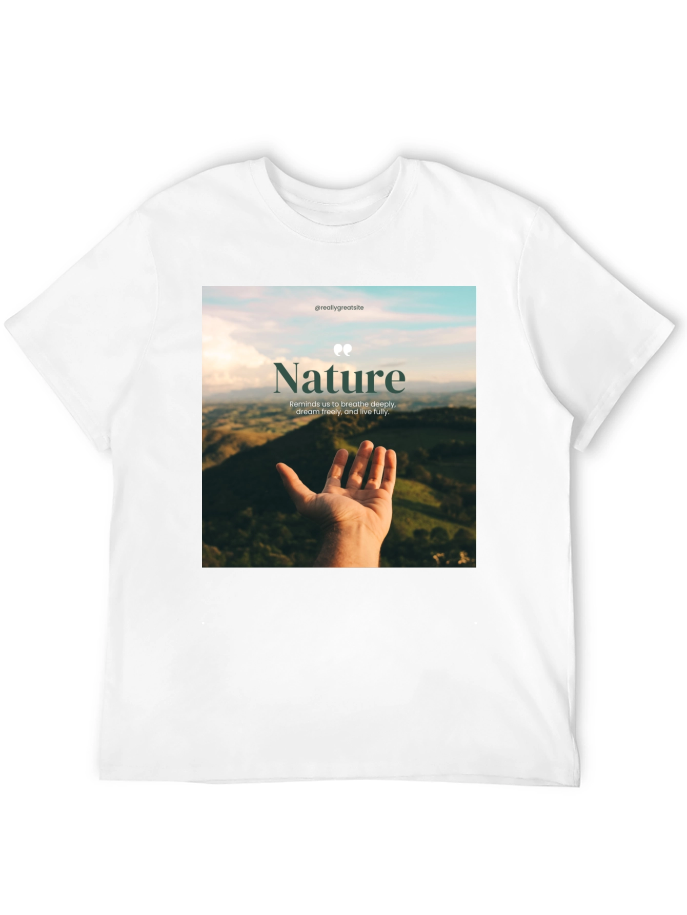 Nature Inspired Graphic Tee - Breath Deeply