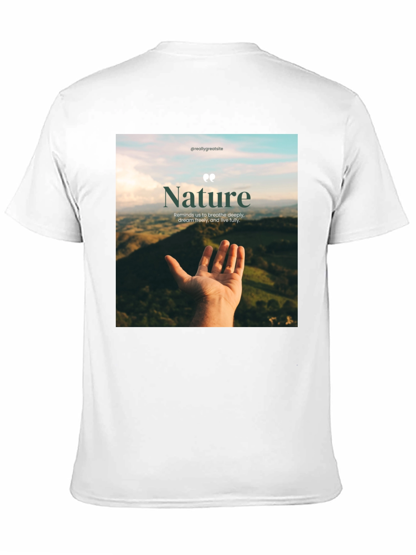 Nature Inspired Graphic Tee - Breath Deeply