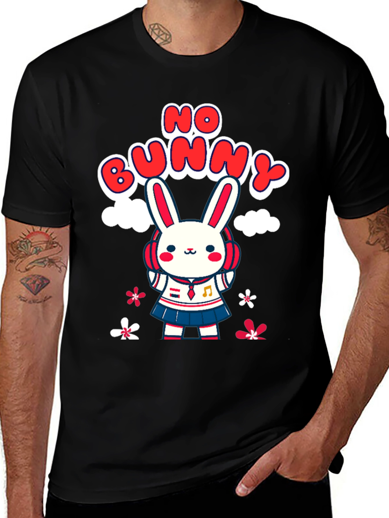 No Bunny T-Shirt: Kawaii Anime Style