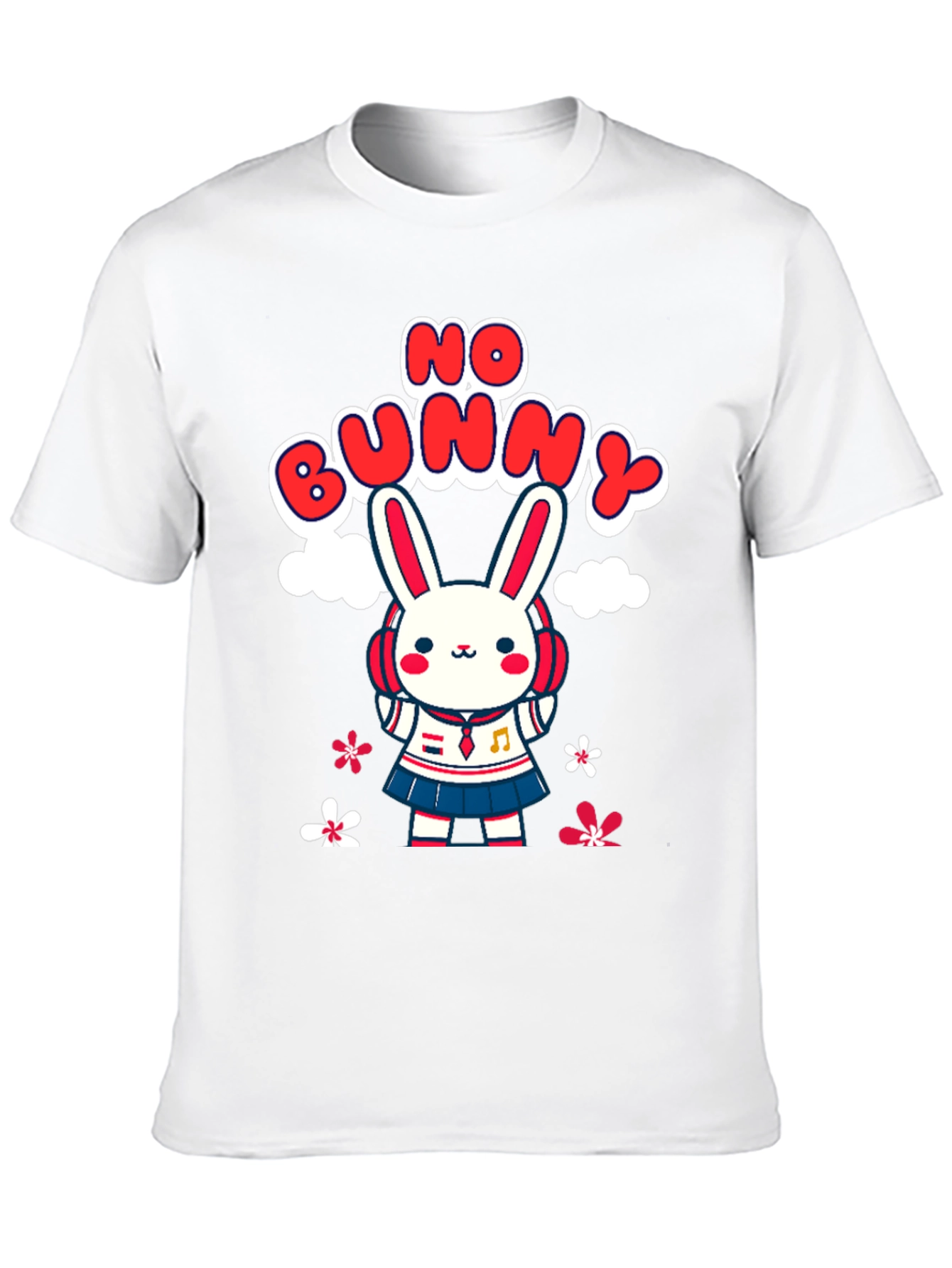 No Bunny T-Shirt: Kawaii Anime Style