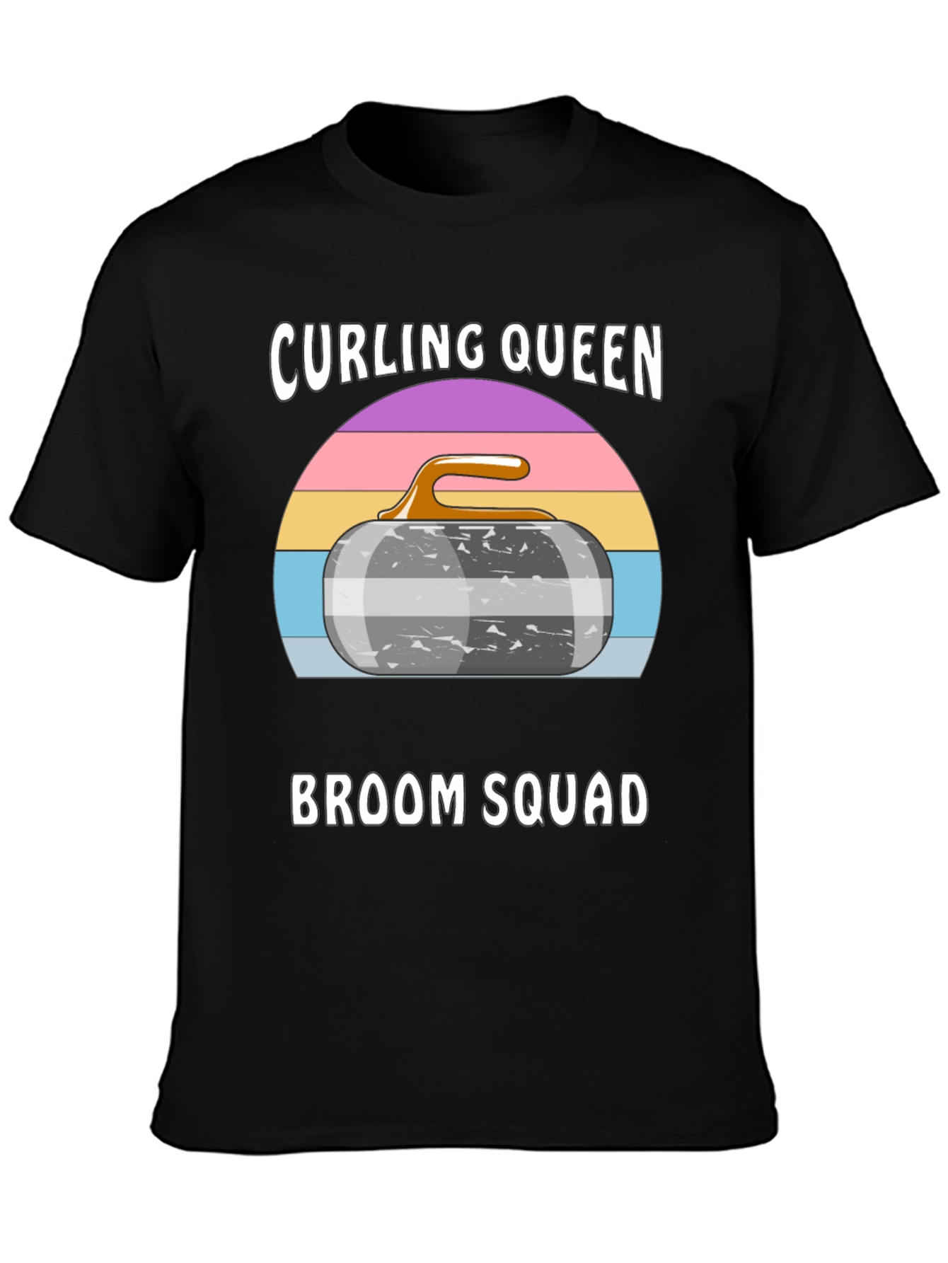 Curling Queen Broom Squad Graphic Tee