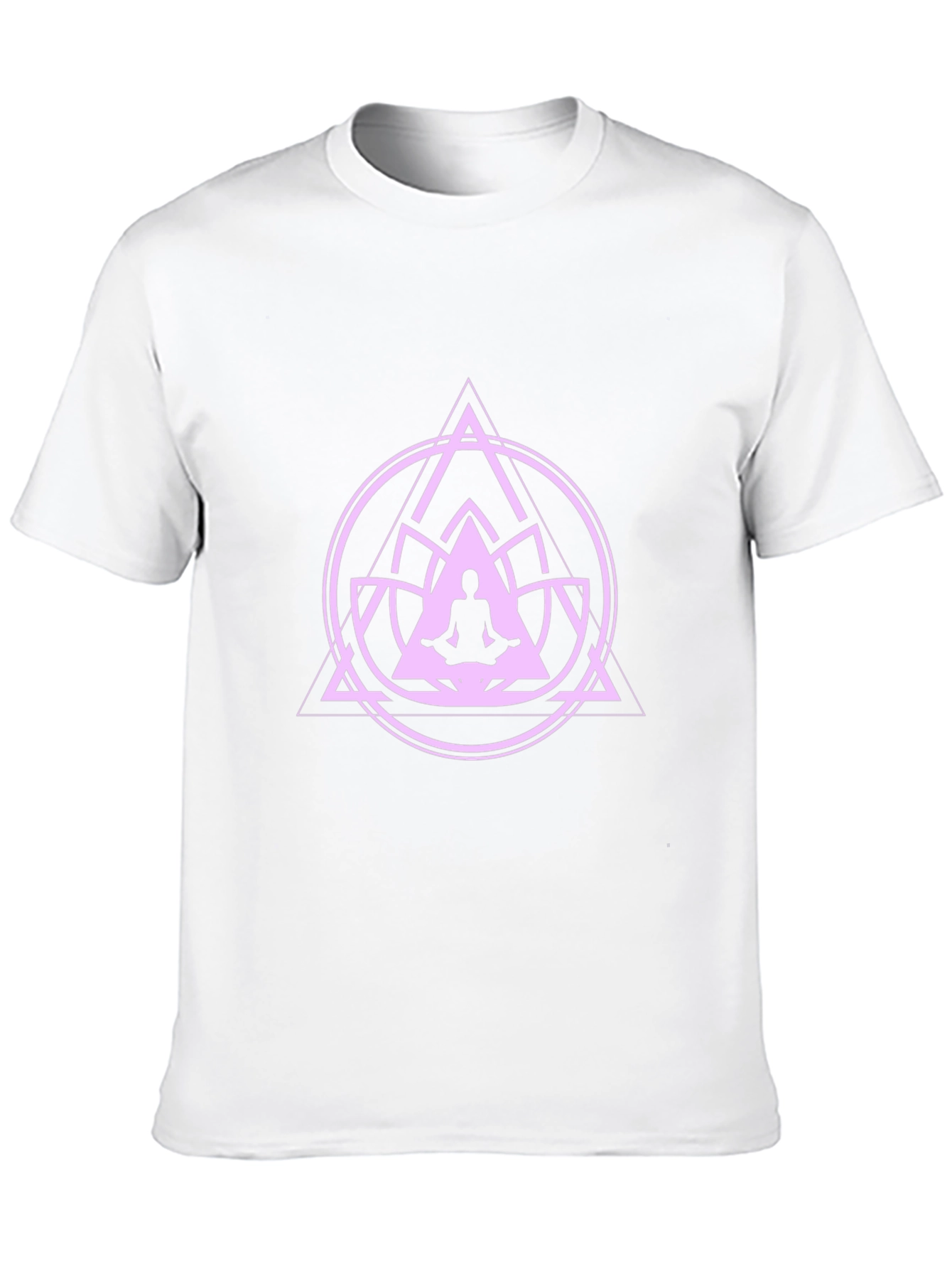 Meditative Mandala Graphic Tee - Black Cotton T-Shirt
